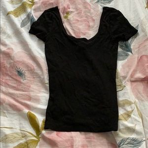 Forever 21 black scoop neck tee